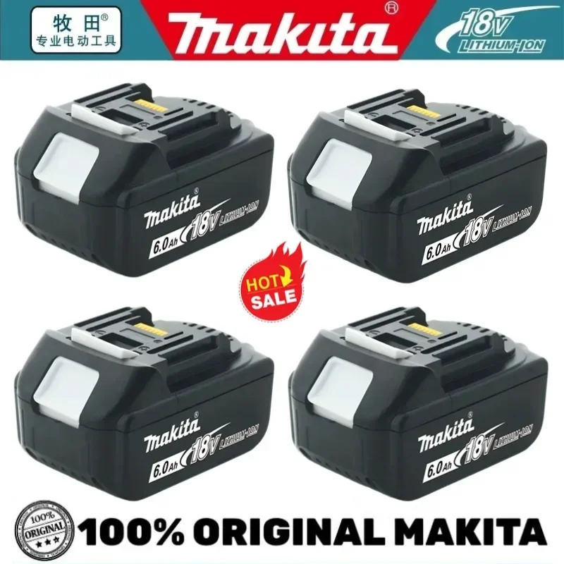 Makita 100% Original Lithium ion Rechargeable Battery 18V 6000mAh 18v Replacement Batteries BL1860 BL1830 BL1850 BL1860B