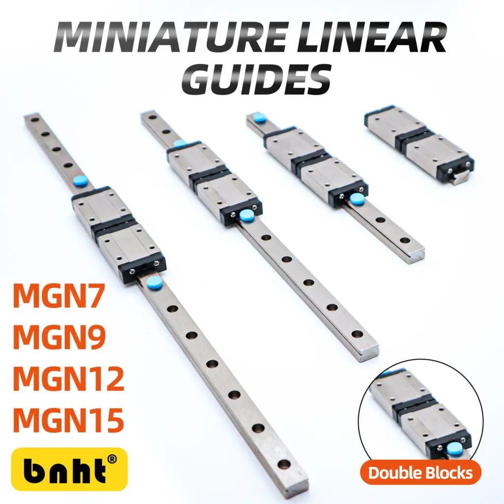 Double Blocks Miniature Linear Guideway Rail MGN7 MGN9 MGN12 MGN15 C&H Type Perfect for CNC AE PLC 3D Printer Laser Engraving