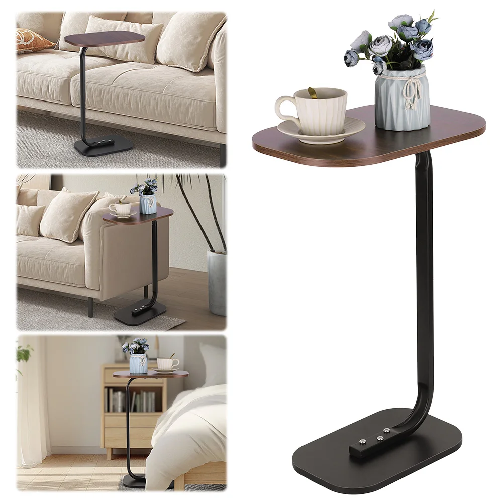 C-Shaped Side Table Portable Corner Table Small Snack Coffee Tables Home Light Luxury Sofa Side Table Home Bedroom Furniture New
