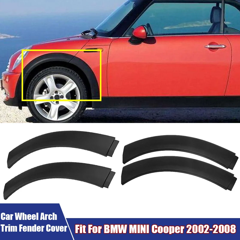 For BMW Car Front Wheel Arch Trim Fender Cover Splash Guards Mudguard For BMW MINI Cooper R50 R52 R53 2002 2003 2004 2005-2008