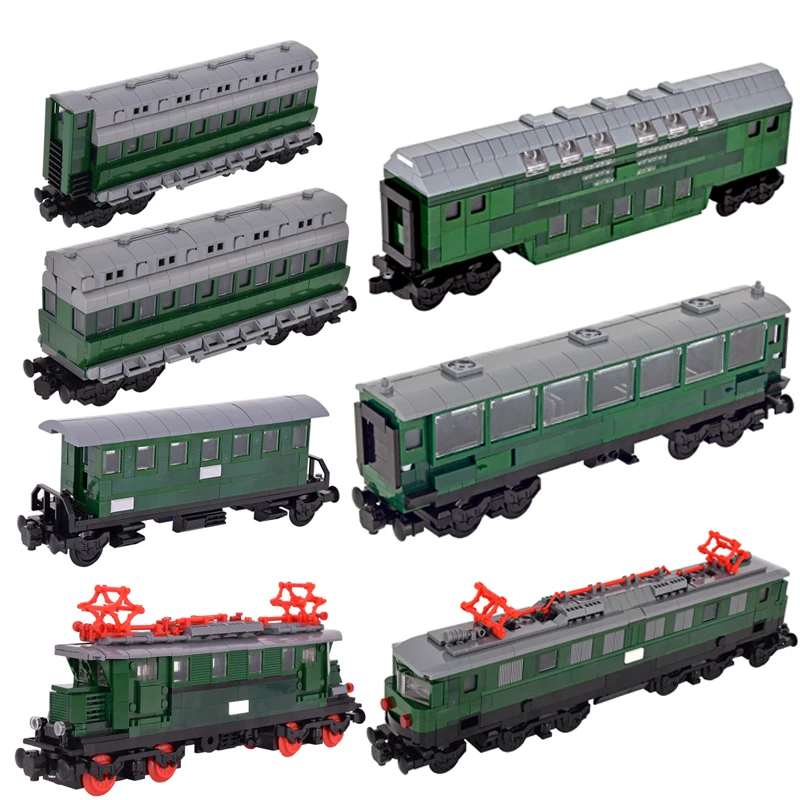 MOC City Creative Idea Train Brake Classic Auto Building Classic Auto Blocks Bricks Assembled DIY Toys