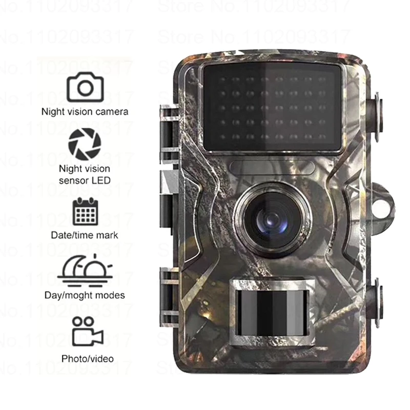 Wildlife Trail Cameras 16MP 1080P Infrared Night Vision Wild Hunting Camera Waterproof Outdoor Motion Activated Tracking Photo