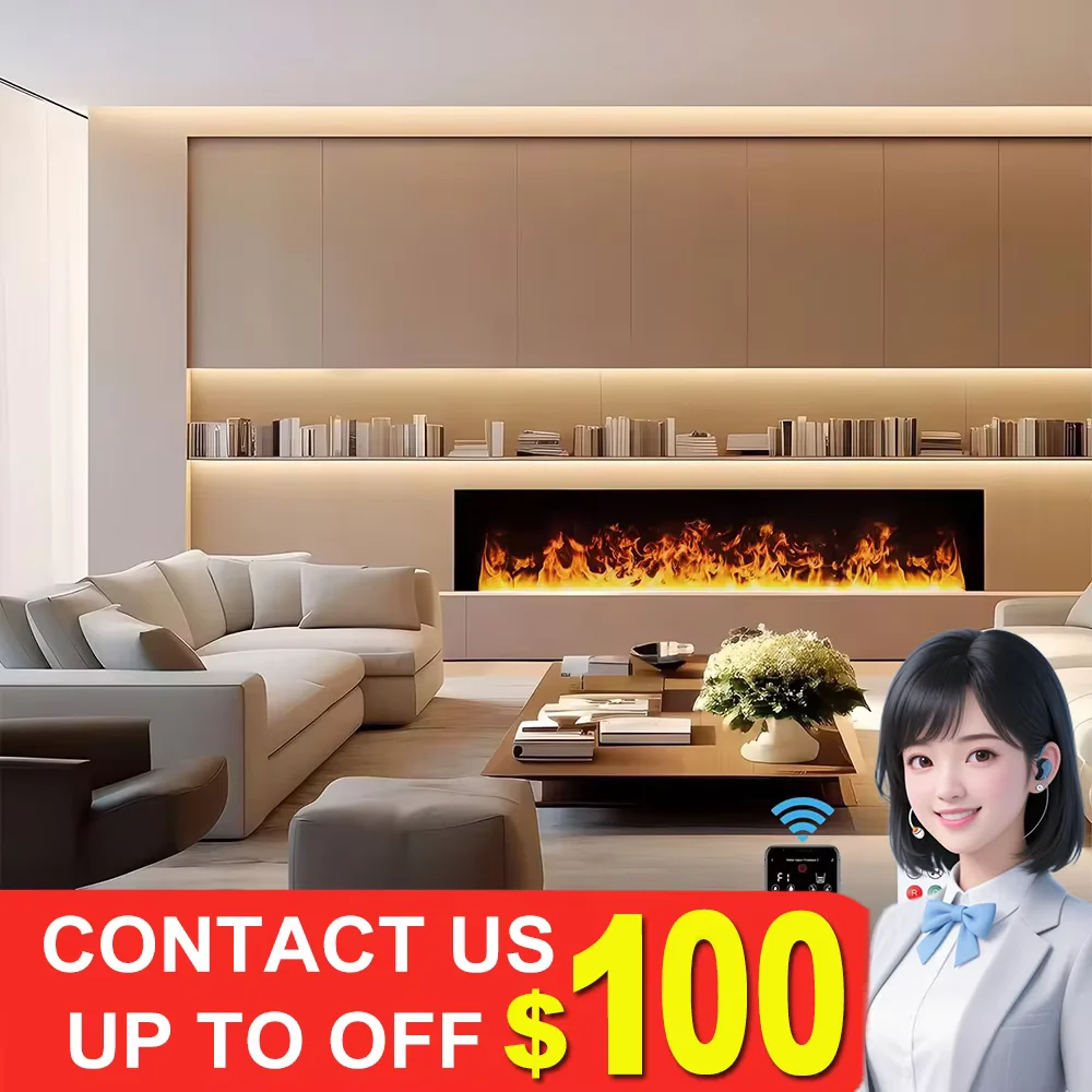 Modern 3d flame steam fireplace remote control electric fireplace silent water mist electric decoration atomization fireplace