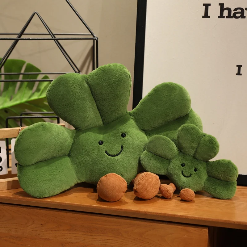 Lucky Clover Plush 3-Leaf Stuffed Plant Super Soft Huggable Shamrock Gift for St. Patrick’s Day&Good Luck Lovers Birthday Gift