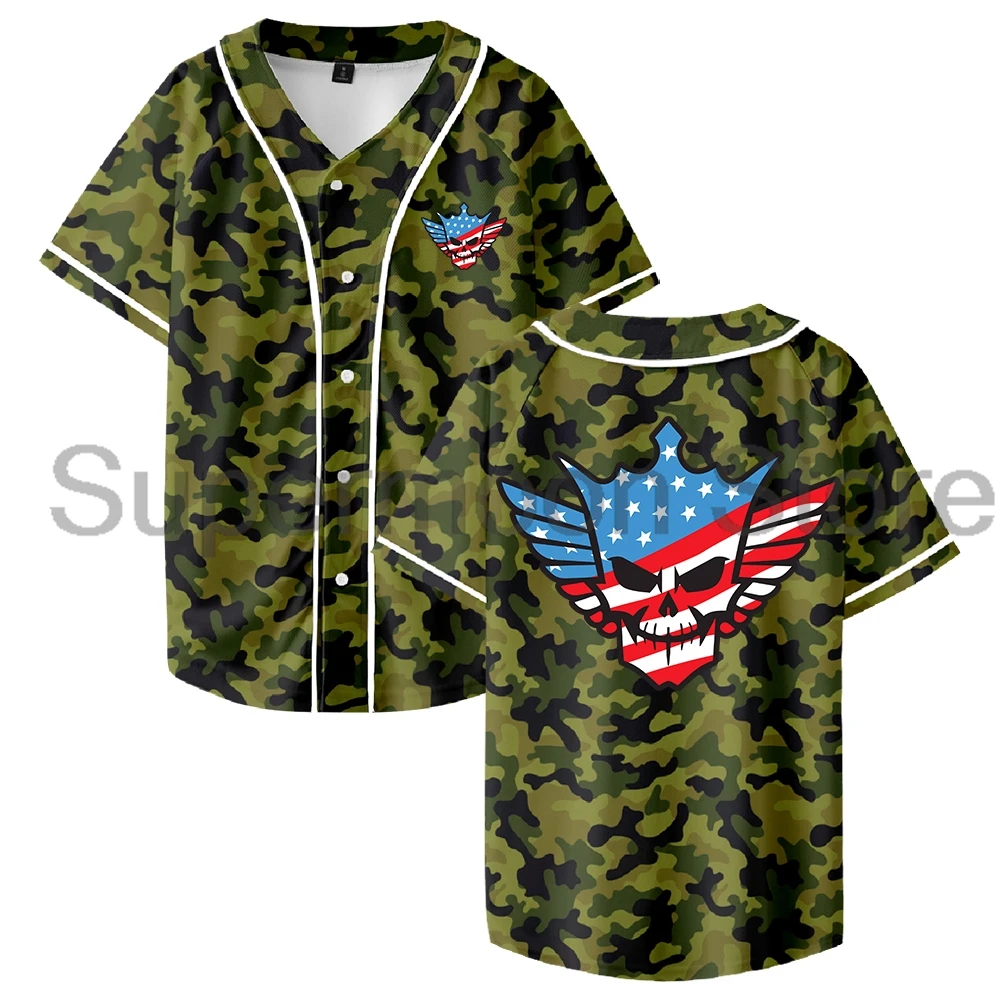 Cody Rhodes Victory Jersey Baseball Jacket Shirts V-Neck Short Sleeve Button-up Tee Women Men Outdoor Streetwear Tops