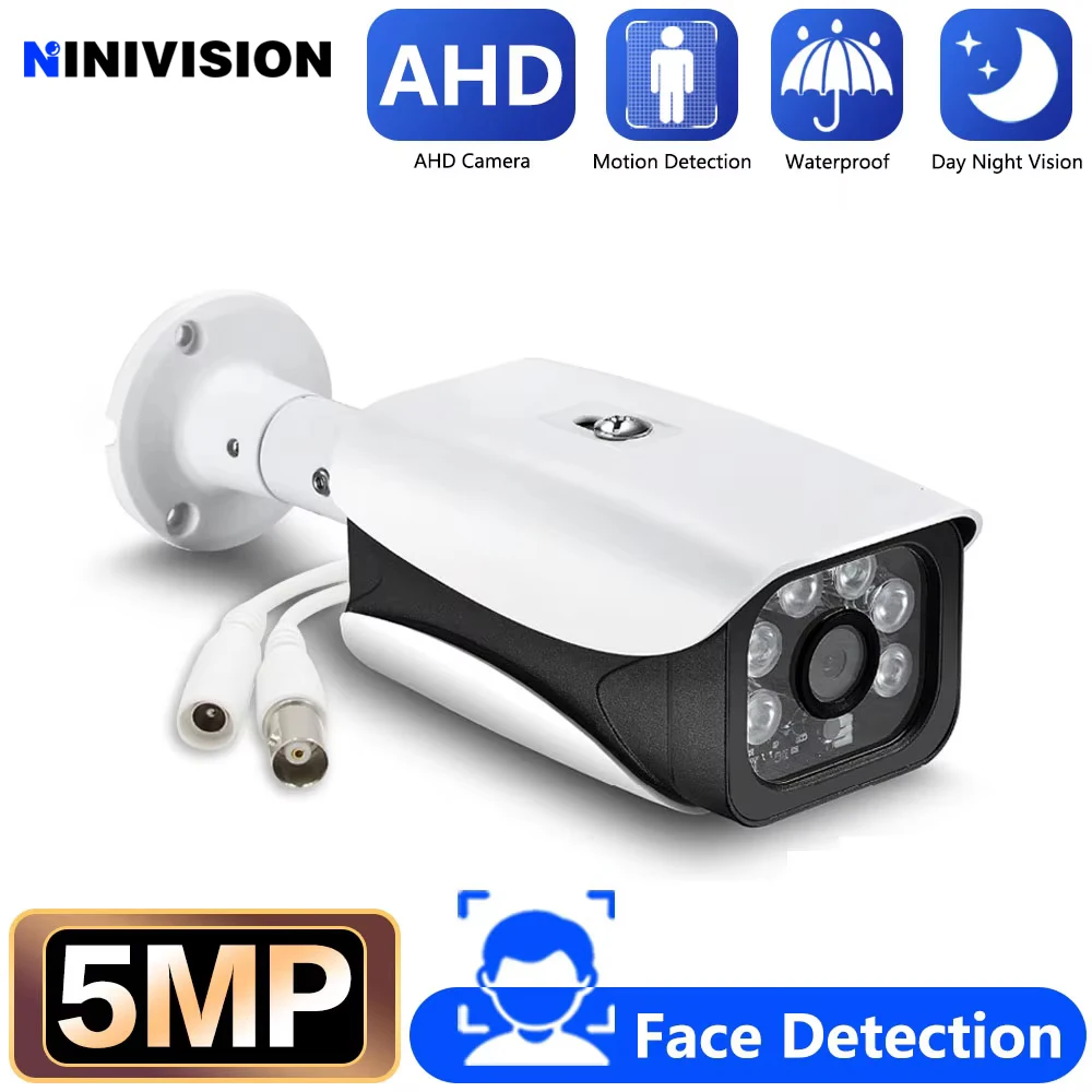 5MP Wired CCTV Analog Security Camera Outside Street Waterproof AHD Dome Video Surveillance Camera BNC XMEYE 4K 5MP AHD DVR View