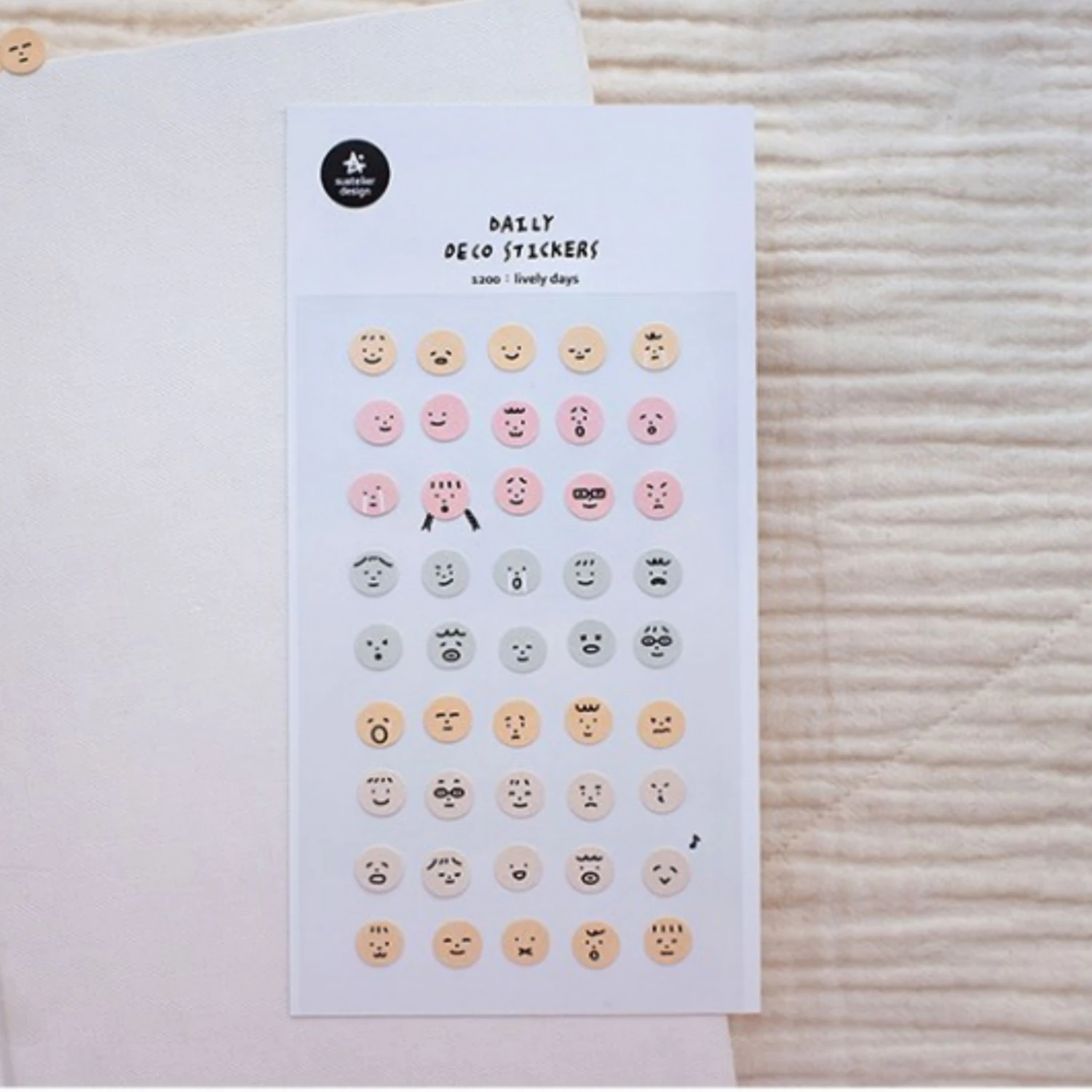 Korean Import Suatelier Lively Days Paper Stickers Diary Sticker Scrapbook Decoration Stationery Stickers School Gift 1200