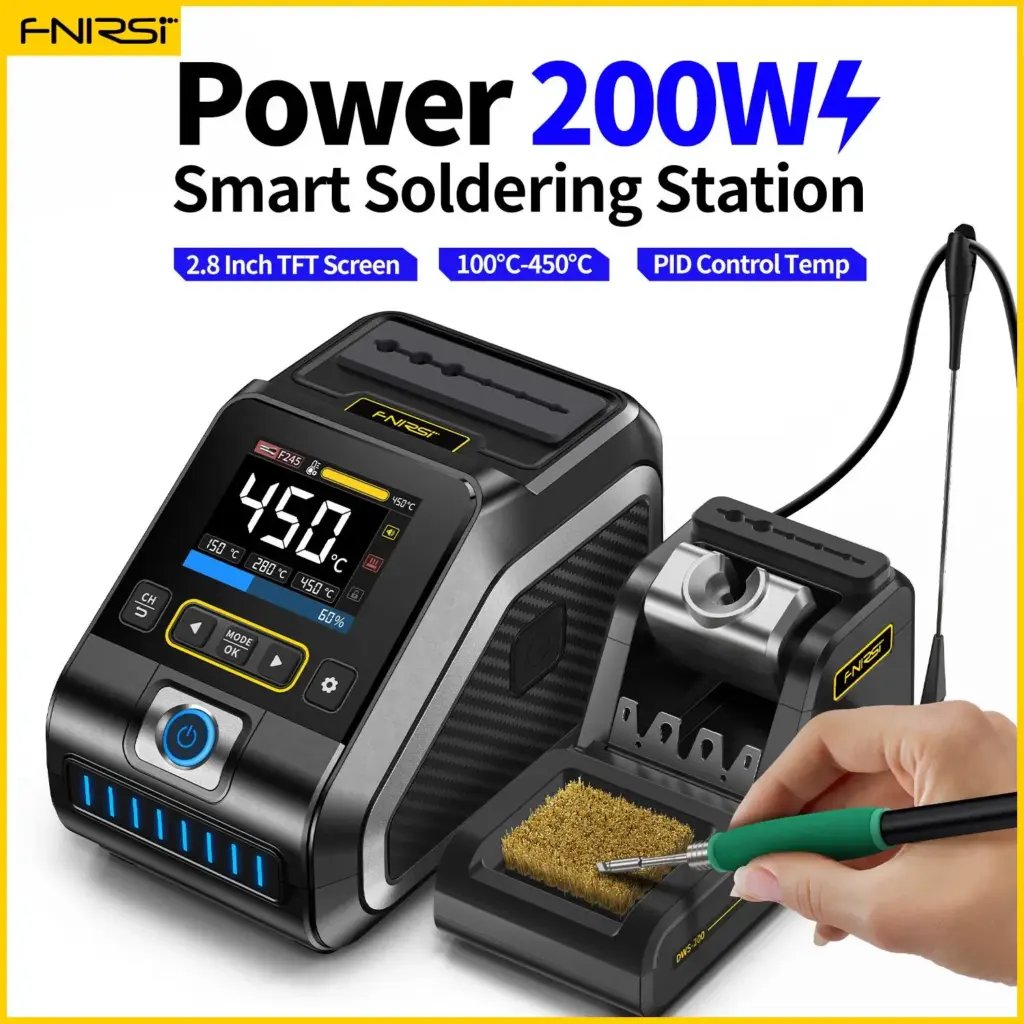 FNIRSI DWS-200 Soldering Station 200W C210 C245 Solder Iron Handle With Soldering Helping Hand Electronic Welding Rework Station