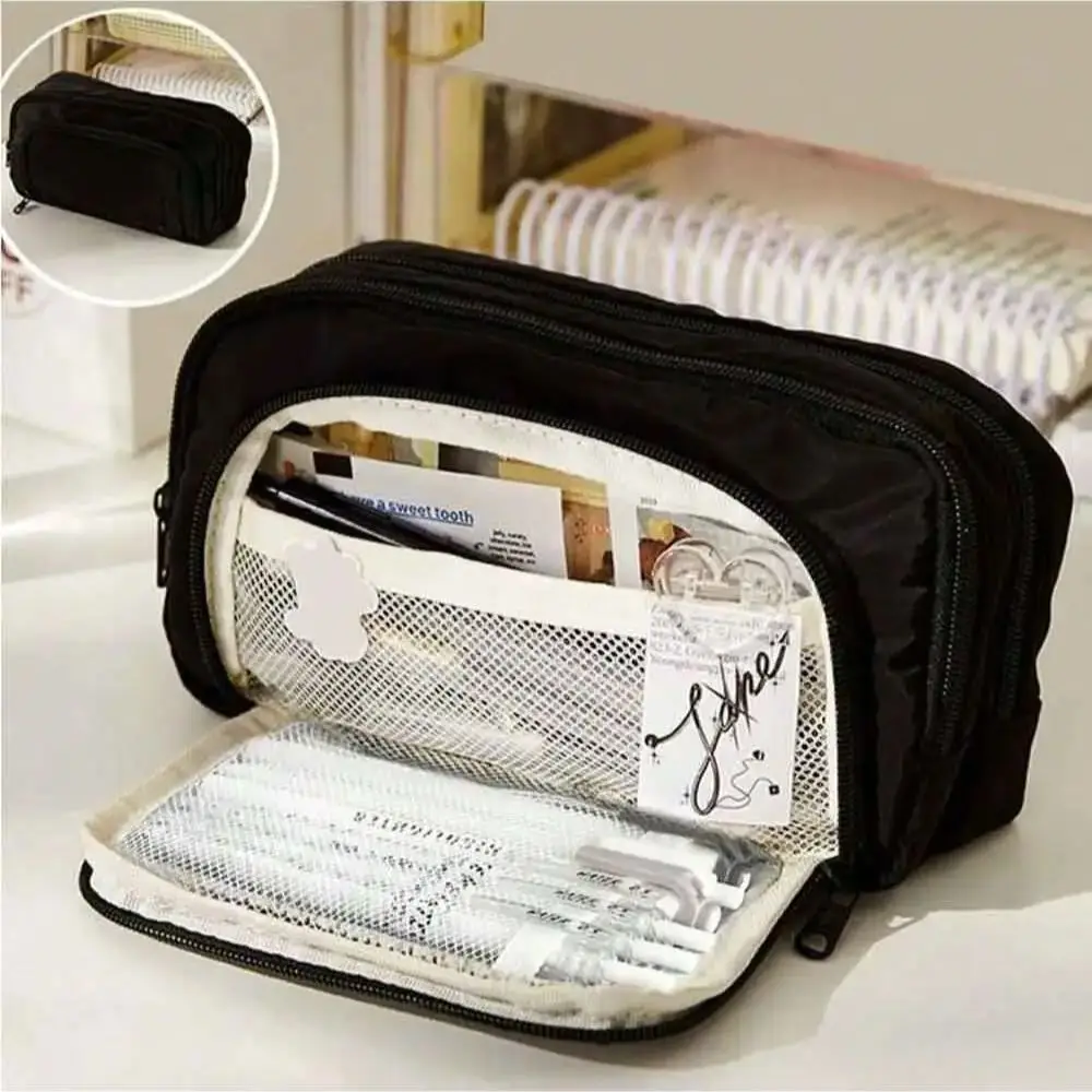 Kawaii Large Capacity Multi Layer Pencil Case Student Pencil Bag School Stationery Supplies Box And Makeup Storage Bag