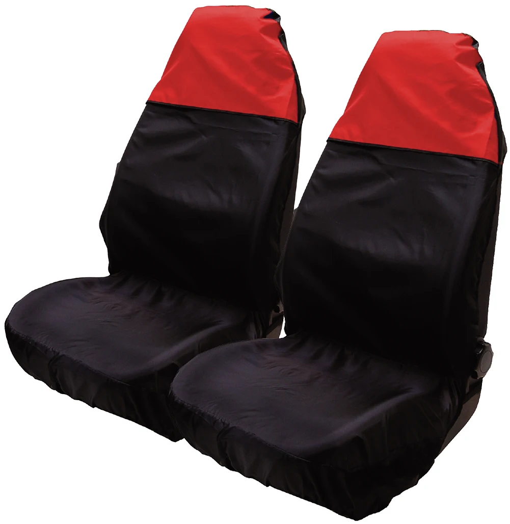 AUTO HIGH Waterproof Car Seat Covers Front Pair Nylon Front Seat Protector Universal for Most Car, Van, SUV, Truck Blue and Red