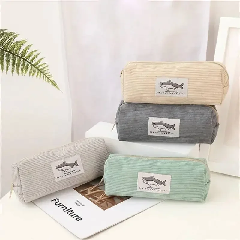 Shark Pencil Case Kids Pencil Pouch Pen Bag With Zipper Organizer Bags for Girls Boys Teens Women Office Student Makeup Cosmetic