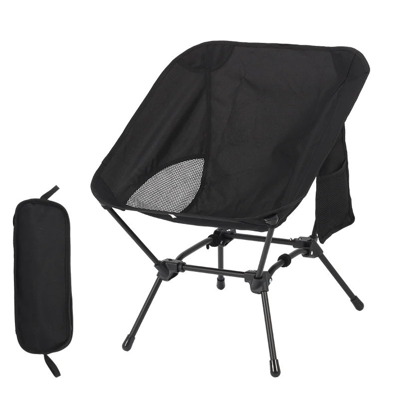 Square Structure Beach Fishing Stool, Convenient Four-Corner Camping Folding Chair, Lightweight Iron Tube Moon Chair