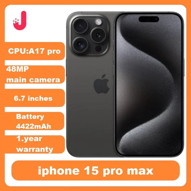 Apple iPhone 15 pro Max 256GB/512GB Dual ESIM 8GB RAM 6.7' OLED Display A17pro Chip 5G Original Unlocked USED Cell Phone