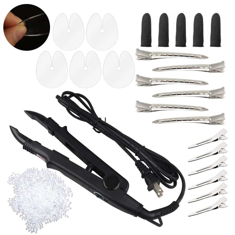 ARLANY Hair Extension Connector Kit for K Tip Fusion Heat Iron Connector Italian Keratin Glue Pellets Keratin Bonding Extensions