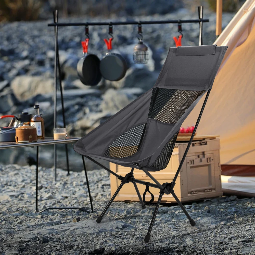 Portable Backrest Folding Camping Chair for Camping, Fishing, Beach Days