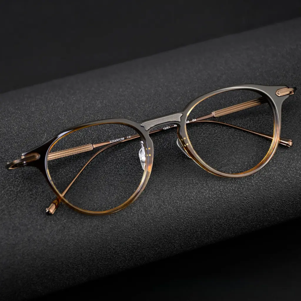 2026 Acetate Titanium Fashionable Comfortable Glasses frames Retro round Luxury Eyeglasses Frames For Men And Women