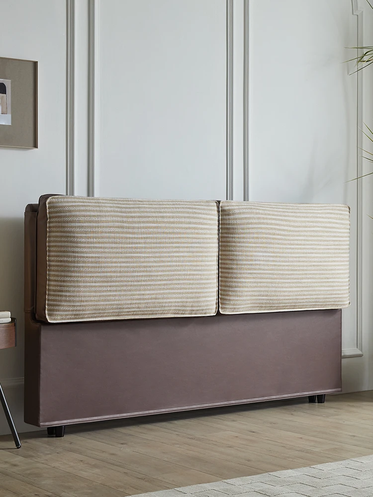 Cotton and Linen Headboard Soft Bag Floor Solid Wood Backrest Board Nordic Famous Hotel Removable and Washable