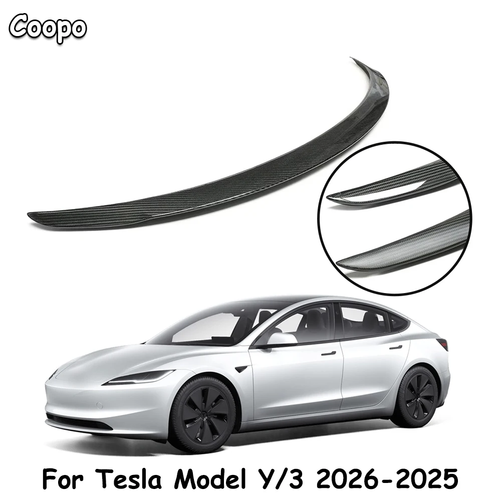 For Tesla New Model Y Juniper 2026 2025 High Performance Spoiler Trunk Wing Real Carbon Fiber Original Accessories