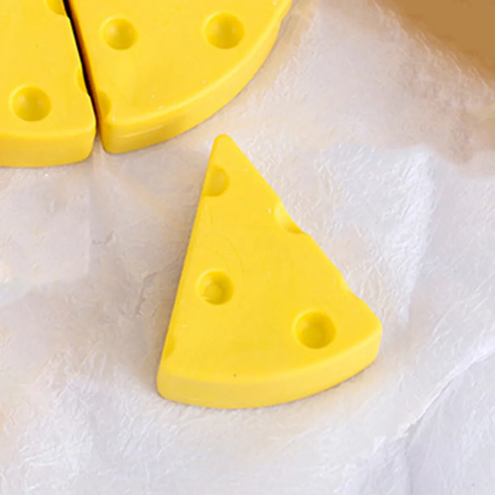 4Pcs Cheese Erasers Cute Rubber Cheese Shape Erasers Classroom Rewards Party Favors Holiday Decorations Holiday Party Favors