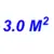 3m2square meters