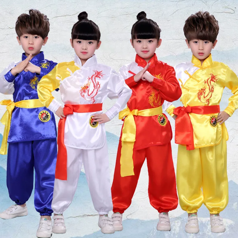 Children Suit Girl Wushu Suit Boy Tai Chi Performance Costume Sets Traditional Chinese Clothing Kid Kung Fu Martial Art Uniform