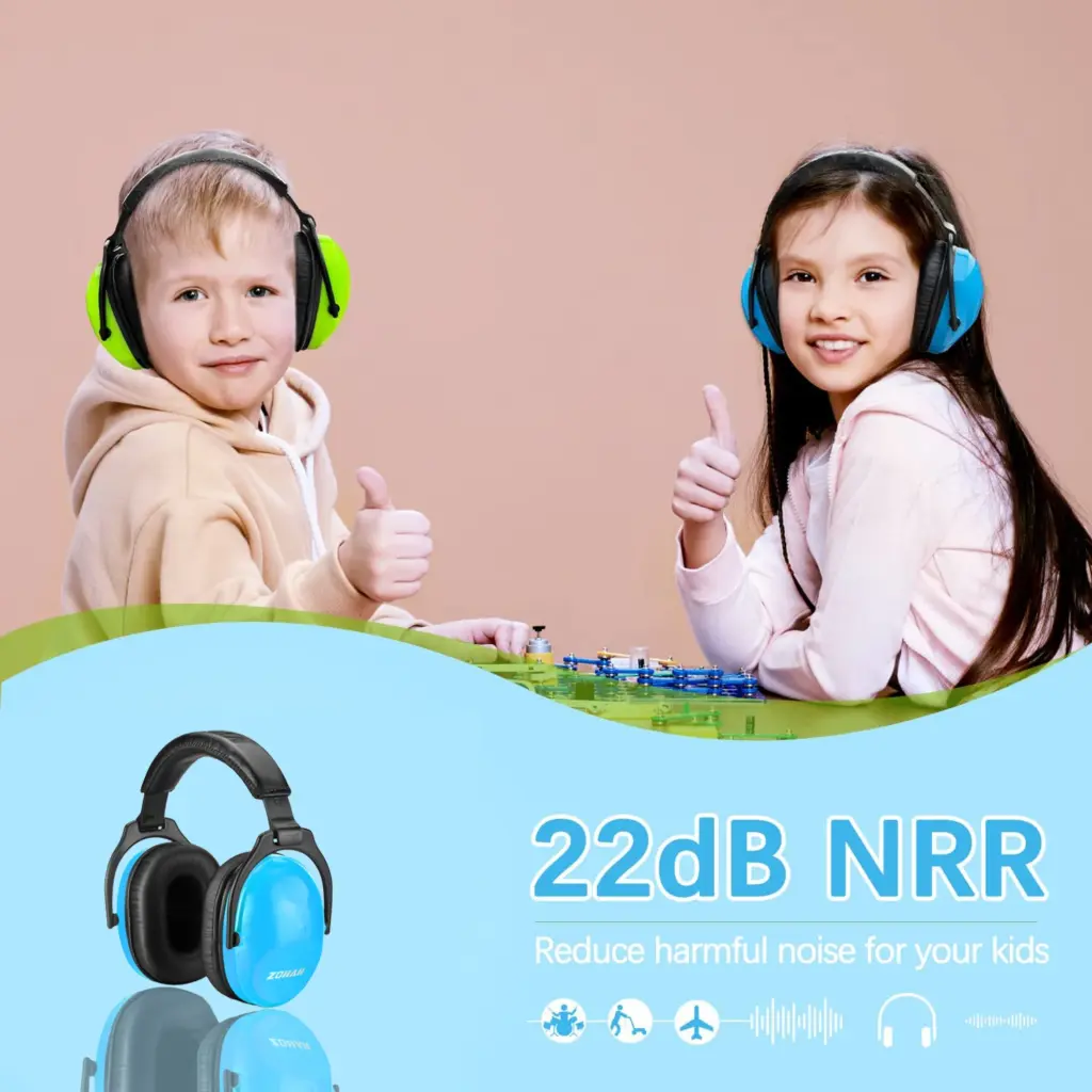 ZOHAN Kids Hearing Protection Passive Earmuffs Safety Earnmuff Headset Noise Reduction DIY Ear Defenders for Autism Children