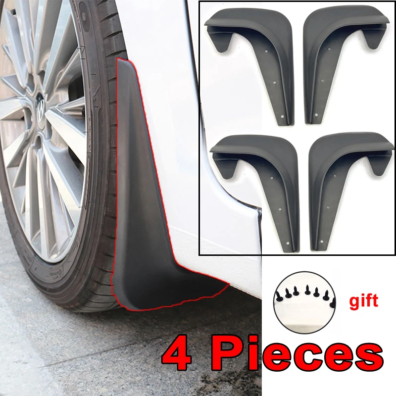4pcs Set Car Tire Fender Universal Front Rear Wheel Mud Flaps Splash Guards MudFlaps with Screw Automobile Protector Accessories