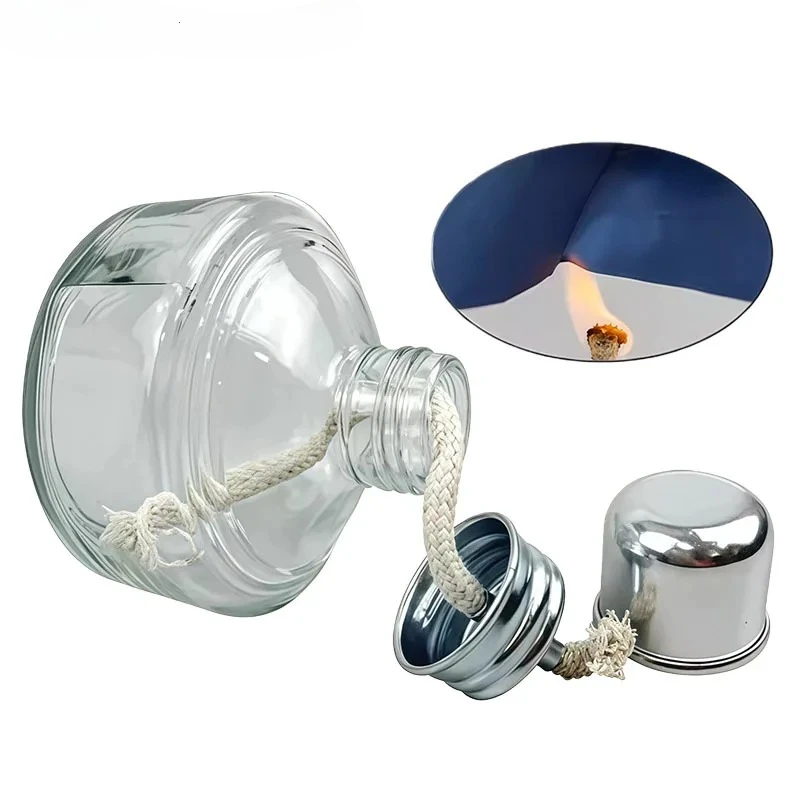 1Pcs Dental Instruments Orthodontic Technician Alcohol Lamp Thickened Glass Material Oral Laboratory Blowtorch Metal Bottle Cap