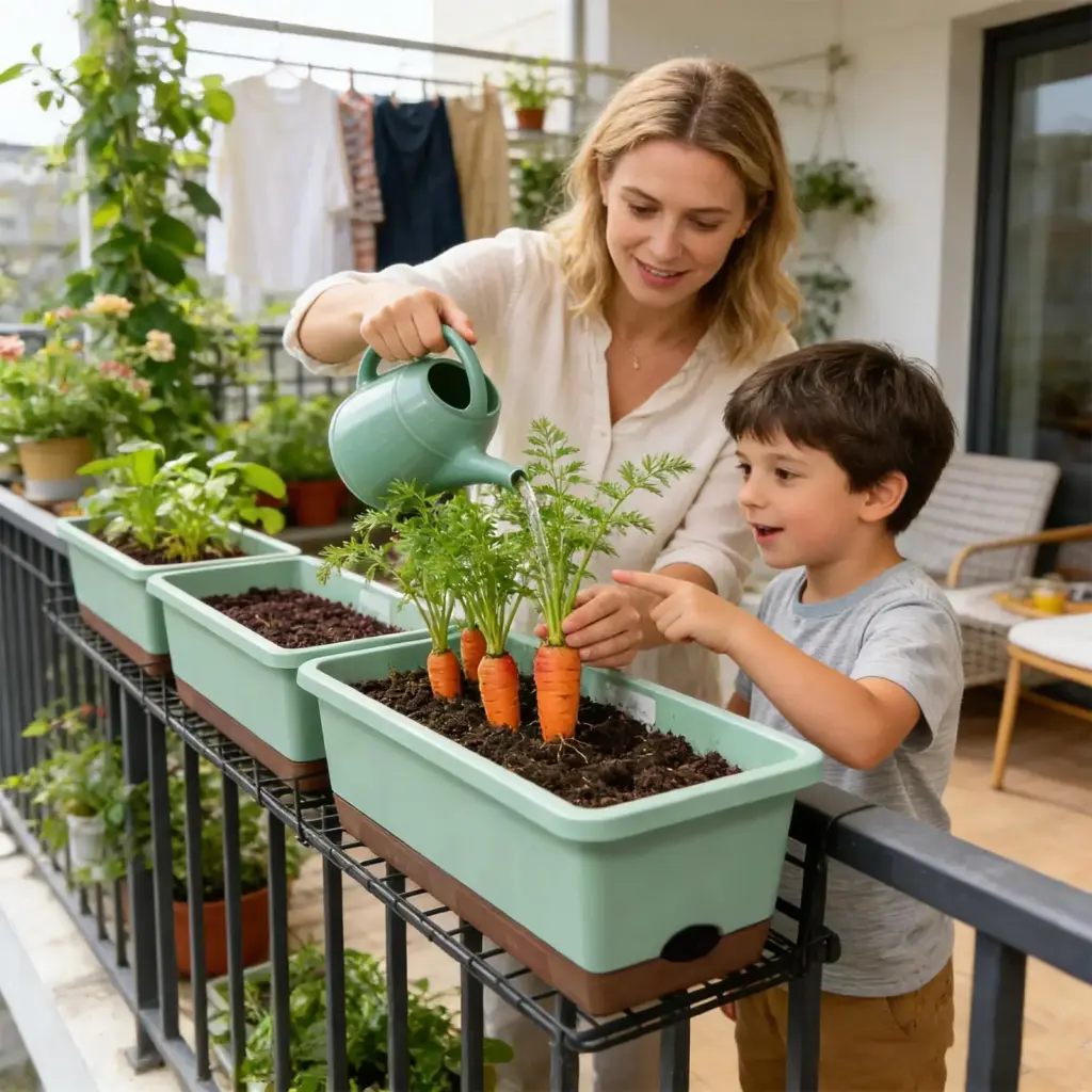 Self-absorbing flower pot indoor vegetable growing pot with Base Drainage Hole And Absorbent Rope Plants Cuttings pot for Home