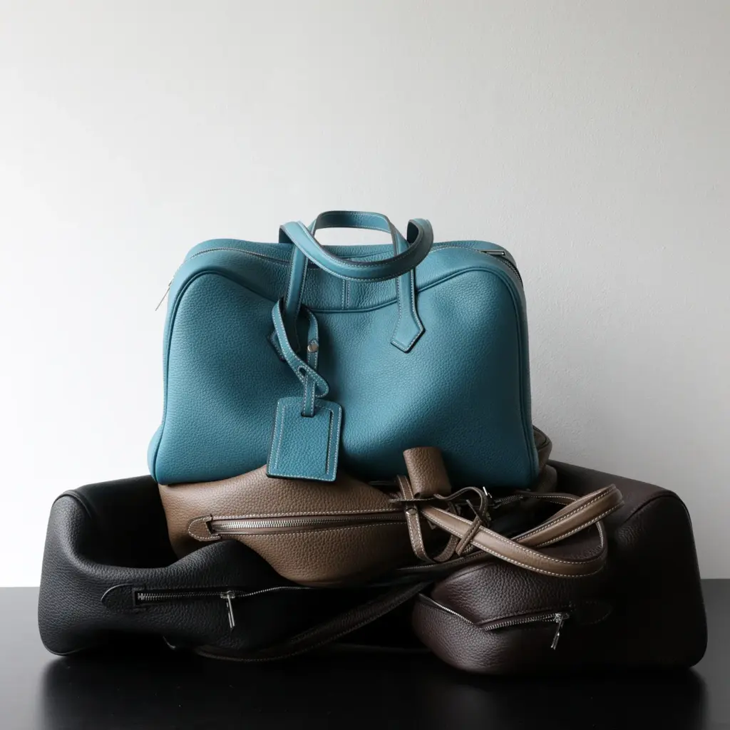 2025 New Luxury Top Layer Cowhide Boston Women's Bag Simple Bowling Underarm Handbag oulder Bag Soft Casual ex Handbag