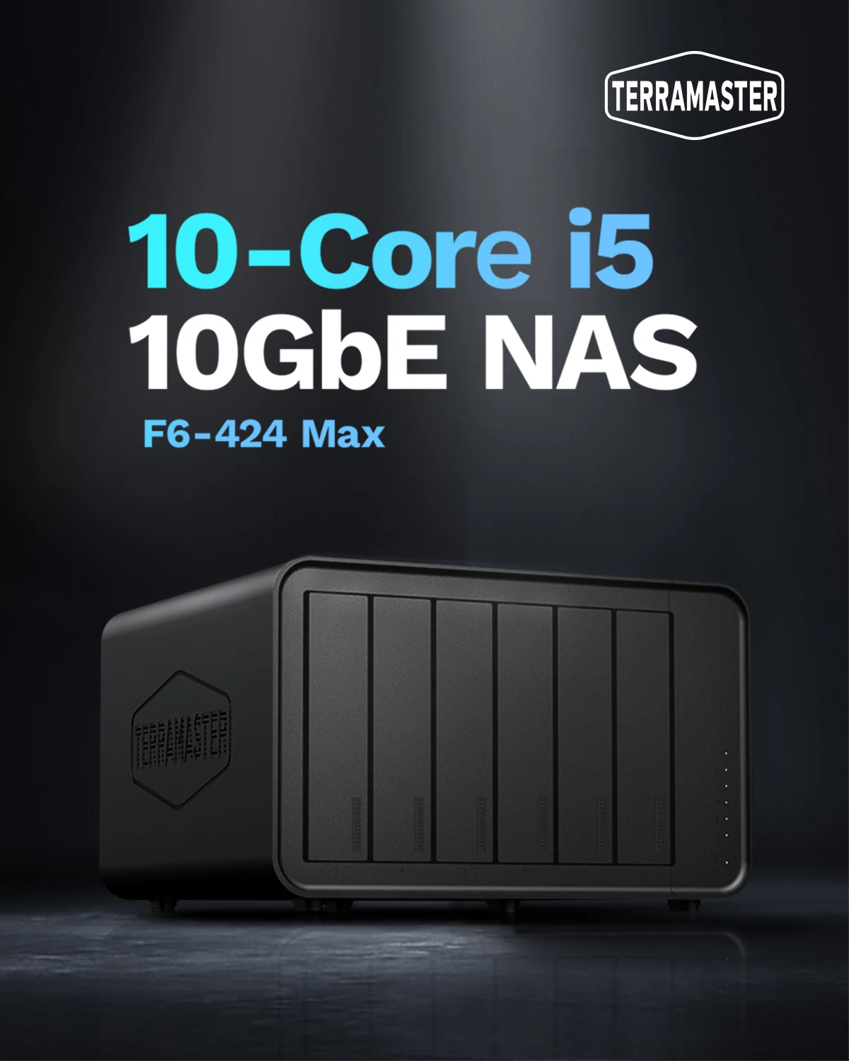 TERRAMASTER F6-424 Max NAS Storage - 6Bay Core i5 1235U 10Cores 12 Threads, 8GB DDR5 RAM, Network Attached Storage(Diskless)