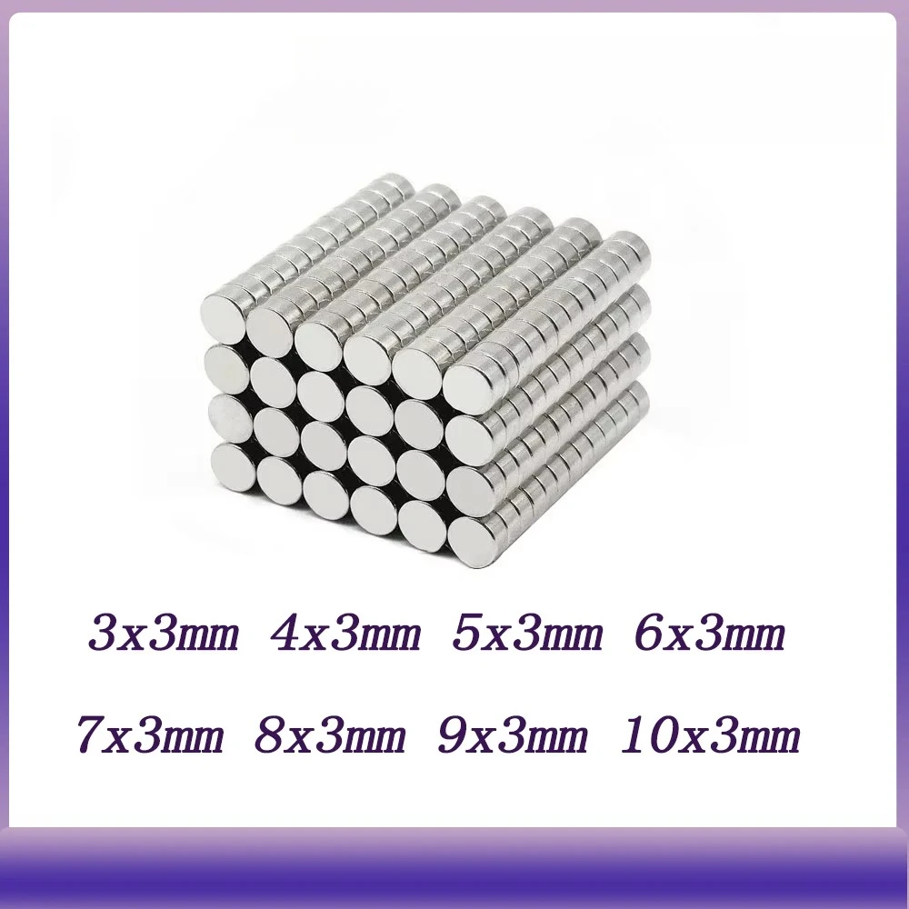 6x3 mm Disc Bulk Magnet 5x3mm Small Powerful Magnets For Refrigerator,Office, DIY 7x3 8*3mm 9*3 10*3 4*3 3*3mm