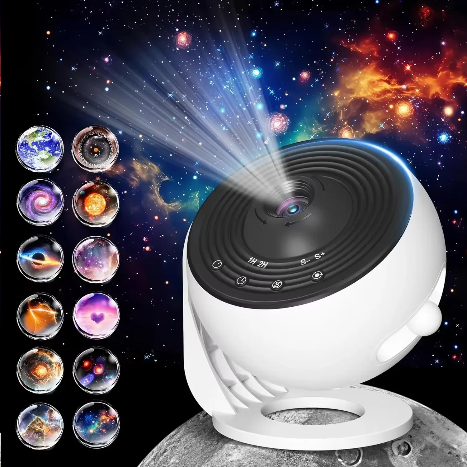 LED Space Galaxy Galaxy Projector, 13 in 1 Star Projector Galaxy Light, Ceiling Night Light Milky Way Mood Lighting with Timer