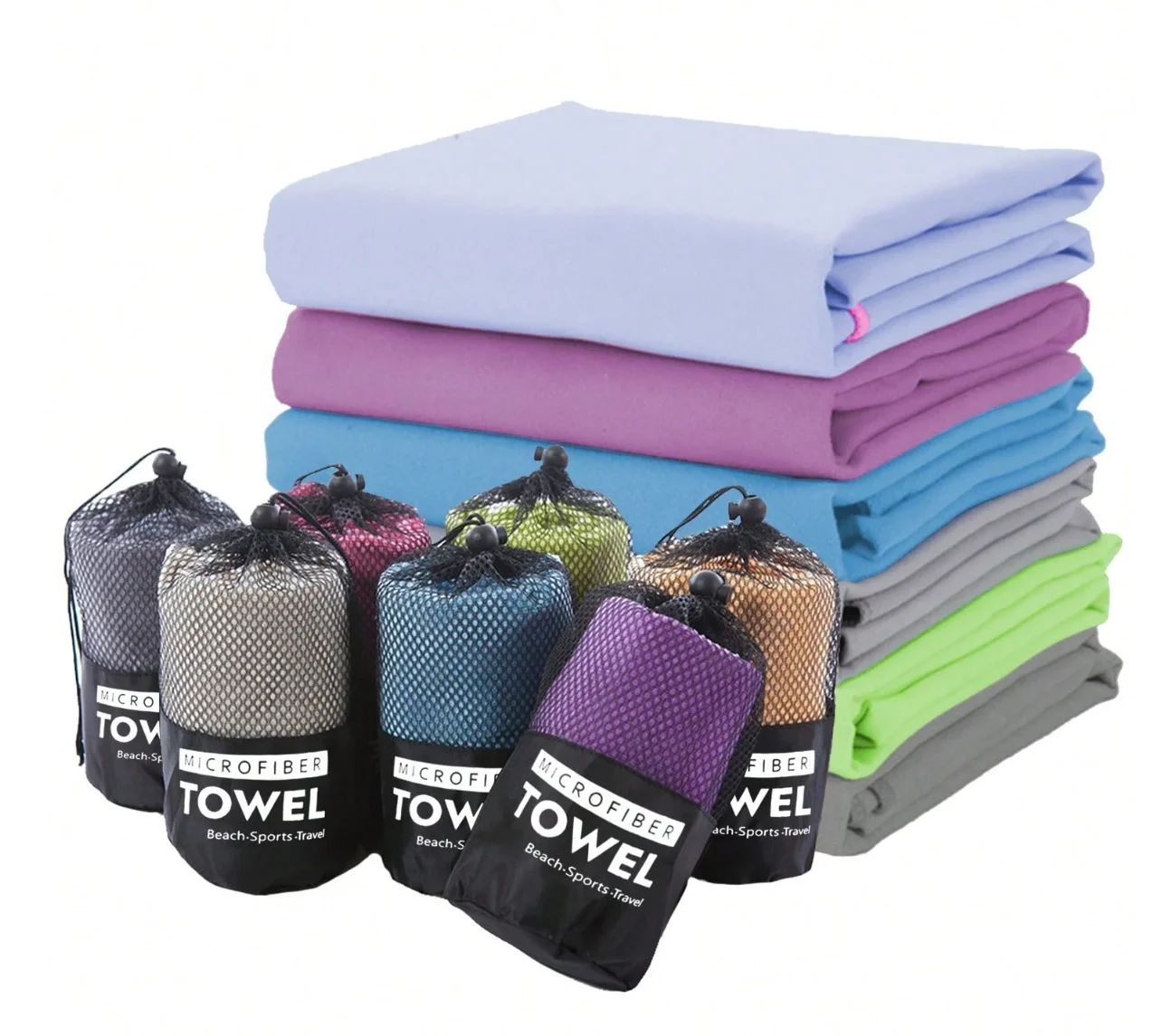 1pc Absorbent and Quick Drying Microfibre Travel Towel Quick Drying Super Soft Compact Sports Towel Camping Towel