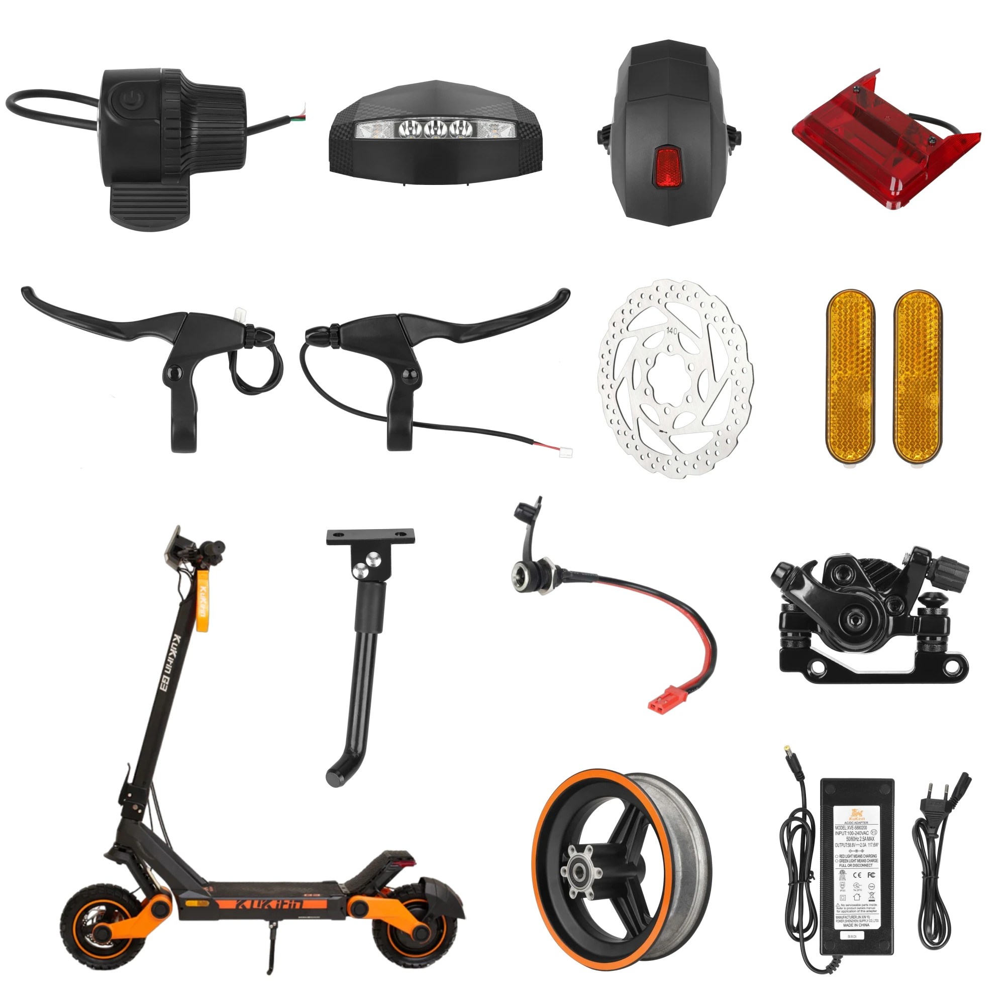 Kukirin G3 Scooter Parts Orignial Dashboard Accelerator Rear Fender Disc Brakes For G3 Electric Scooter Replacement Spare Parts