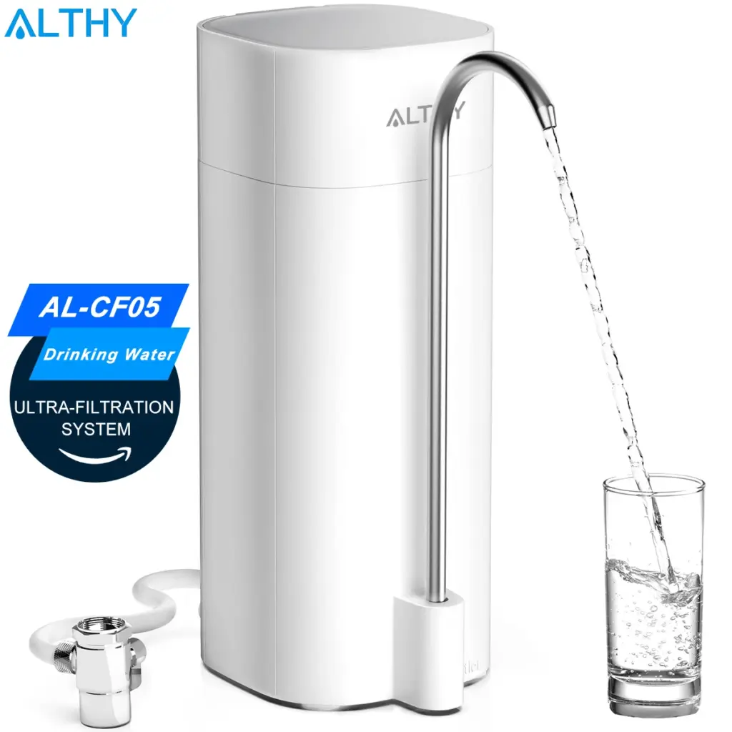 ALTHY Countertop Faucet Drinking Water Filter Purifier Ultrafiltration System, Reduces 99% Bacteria, Chlorine, Heavy Metals,Odor