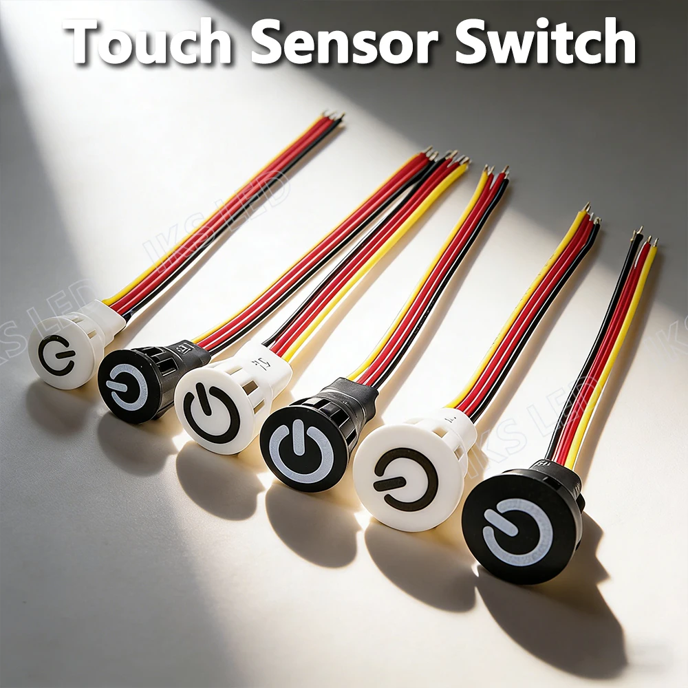 Smart In-Wall Touch Light Switch Dimmer 3.7V-24V DC, LED Compatible, Modern Design for Home/Office, Easy Installation