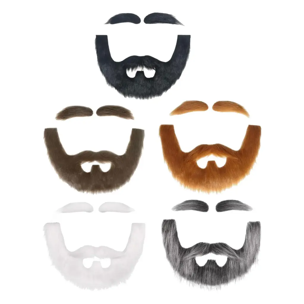 DIY Fake Beard Self Adhesive Realistic Dress up Costume Accessories for Halloween Festival Stage Performance Birthday Operas