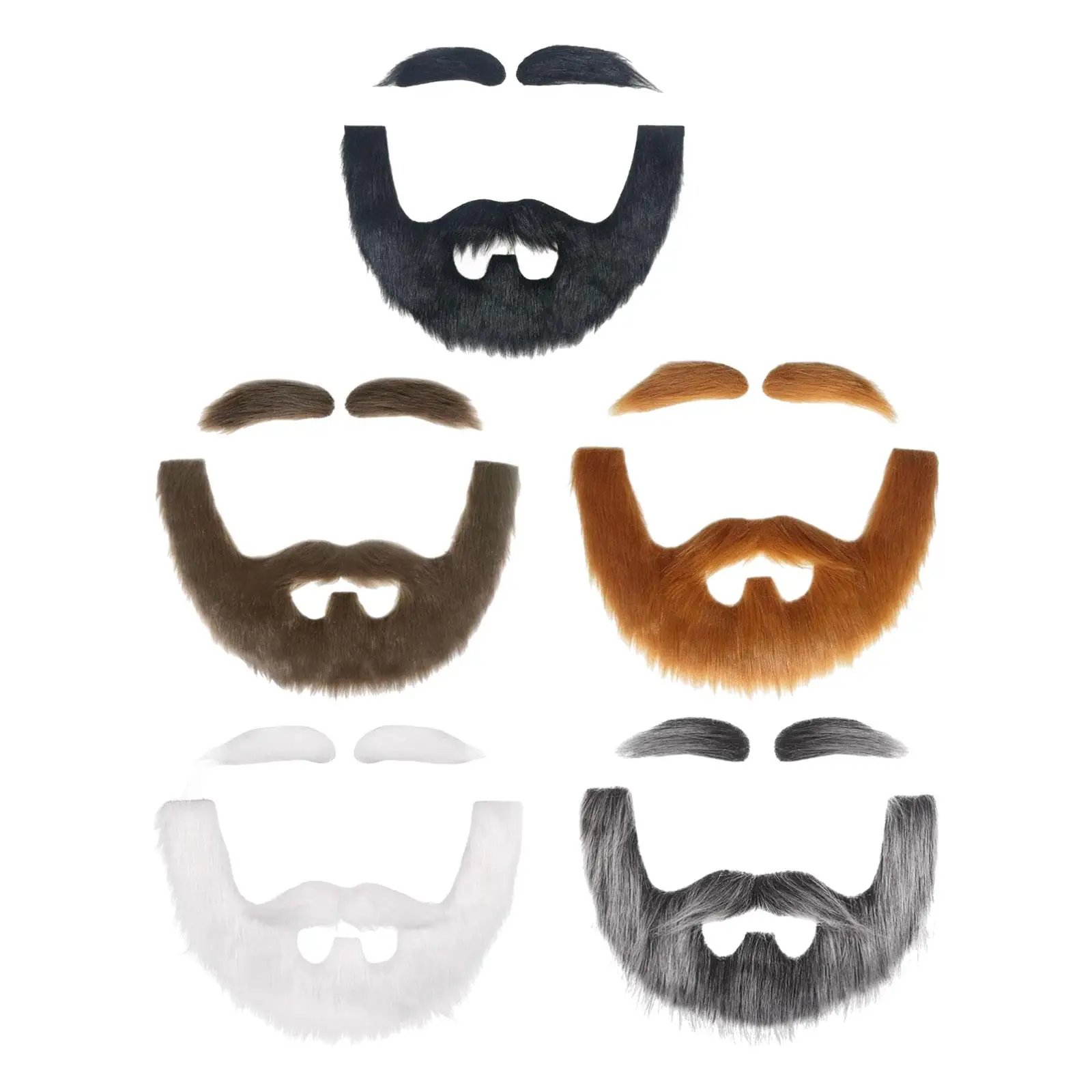 DIY Fake Beard Self Adhesive Realistic Dress up Costume Accessories for Halloween Festival Stage Performance Birthday Operas