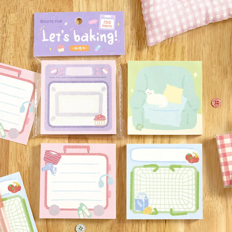 100 Sticky Notes My Life Fragments Series Korean-style Dopamine Sticky Notes Hand Account Material Paper