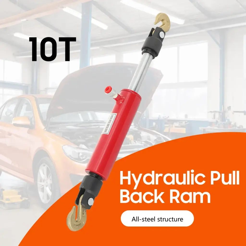 10T Ratchet Buckle Auto Body Collision Repair Tools 10 Ton Hydraulic Ram 10 Ton Pull Back Ram Hydraulic Press Ram 8100 PSI