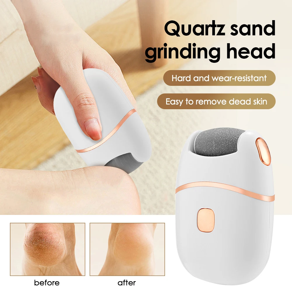 Electric Foot Grinder Automatic 2 Gears Pedicure Tool for Removing Deadskin Calluses Gentle Exfoliation with Polishing And Light