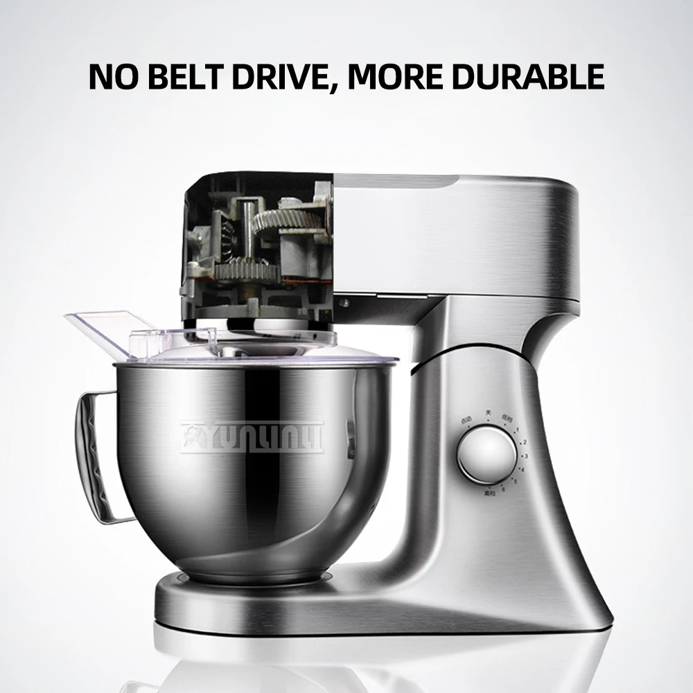 5L Professional Blender Egg Beater Kitchen Stand Mixer Stainless Steel Chef Machine Mixeur Cuisine Electrique