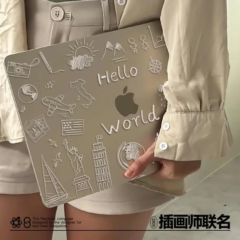 Laptop Protective Case For Macbook Air15 A3114 A2941 Pro14 A2442 A2779 Air13.3/13.6 Pro13.3 Hard Shell Transparent Case