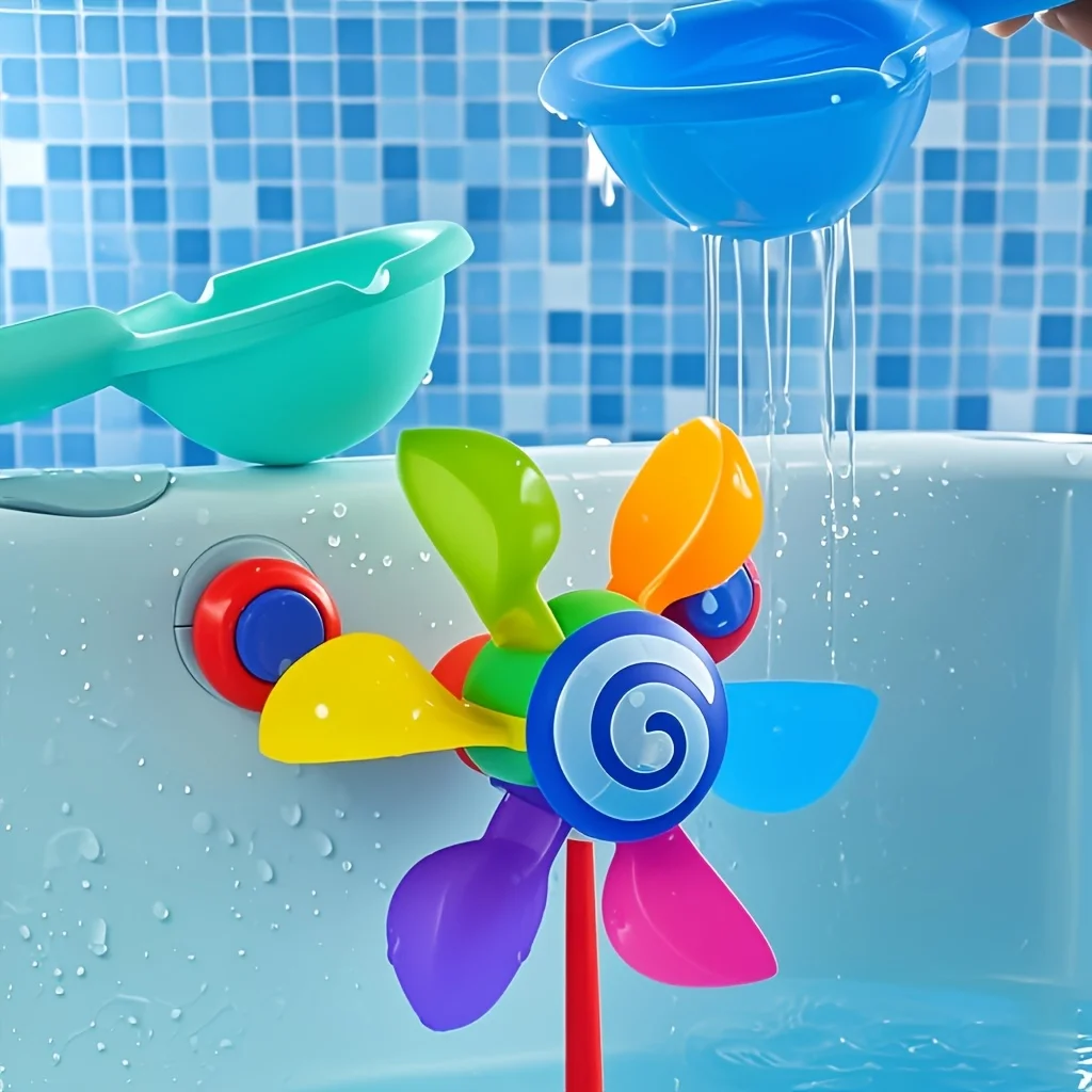 1pc Spinning Bath Toy Windmill, Fun Bathtime Sensory Play for Baby Boys & Girls, Ideal Birthday Christmas Gift