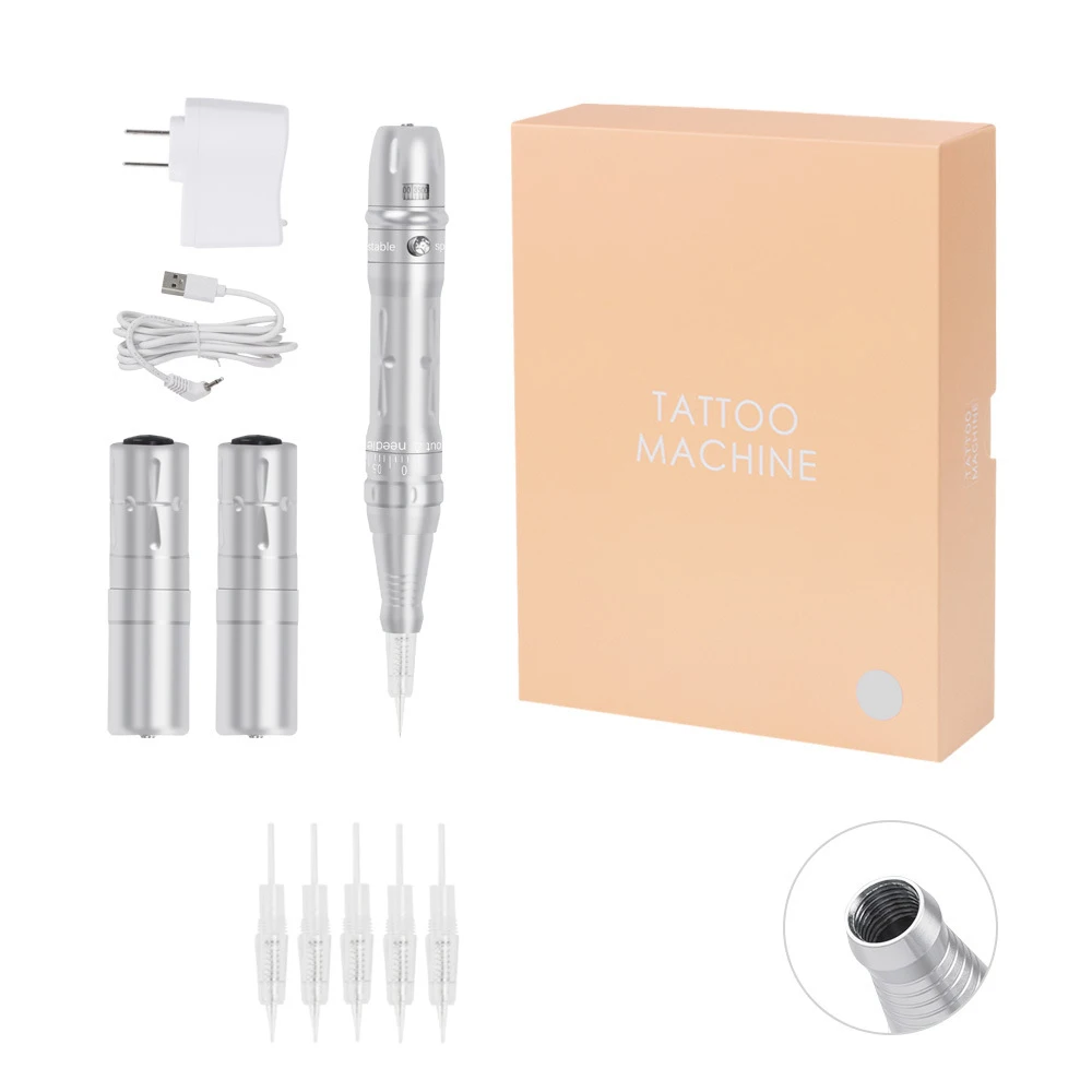 Screw Wireless PMU Permanent makeup Tattoo Eyebrow Machine Pen / Needles Cartrdige