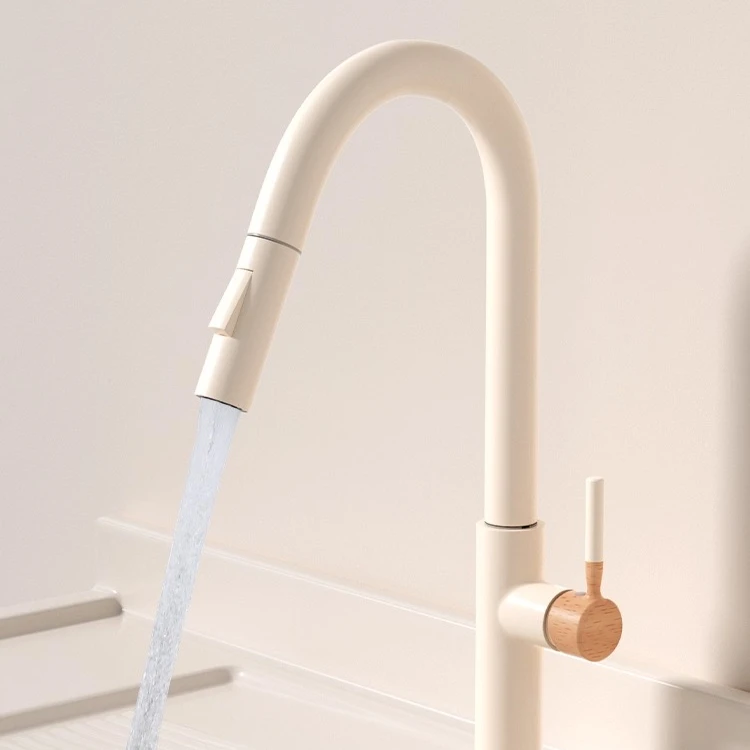 Brass faucet specially for balcony laundry sink - Universal rotating splash-proof hot and cold faucet