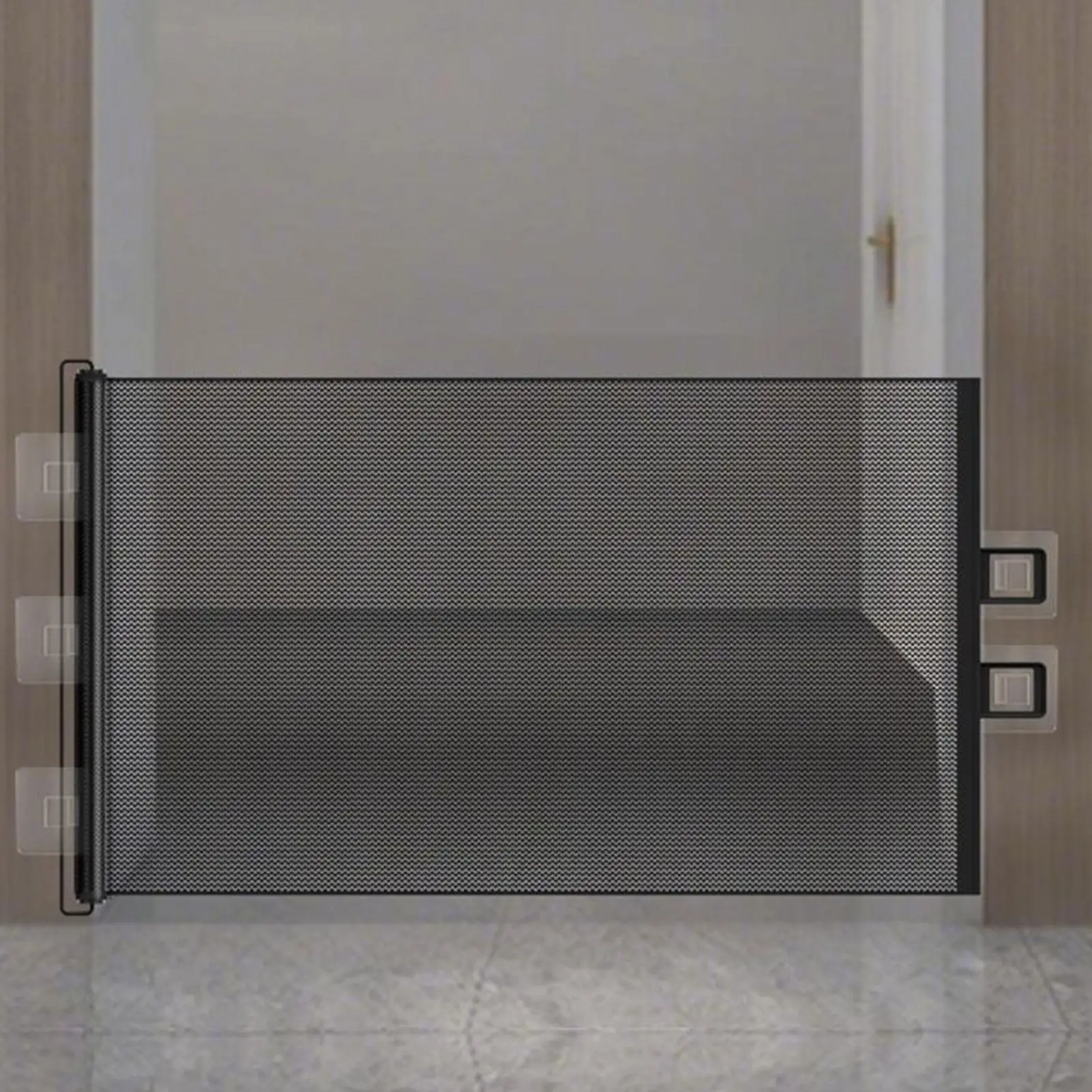 Retractable Baby Gate Retractable Safety Gate No-Drill Childproof Net Fence Cat Baffle for Indoor Staircase Patio Fireplace Deck