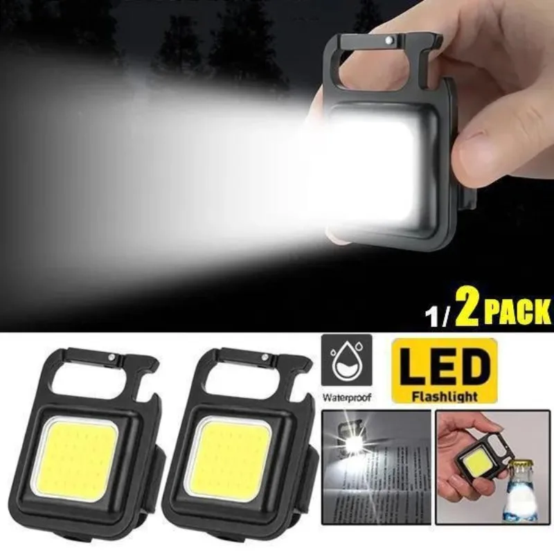 150/300/500mAh Small LED Flashlight Bright Rechargeable Keychain Mini Flashlights 4 Light Modes Outdoor Portable Pocket Light