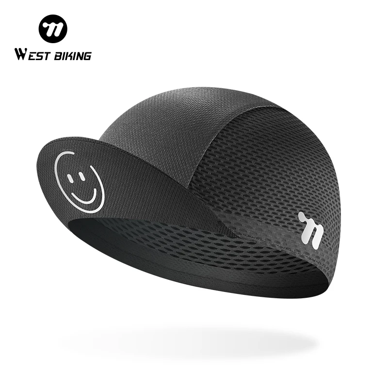 WEST BIKING Cycling Cap With Brim Sun Protection Summer Breathable Sports Quick Dry Bicycle Hat Men Bike Headwear Gorra Ciclismo